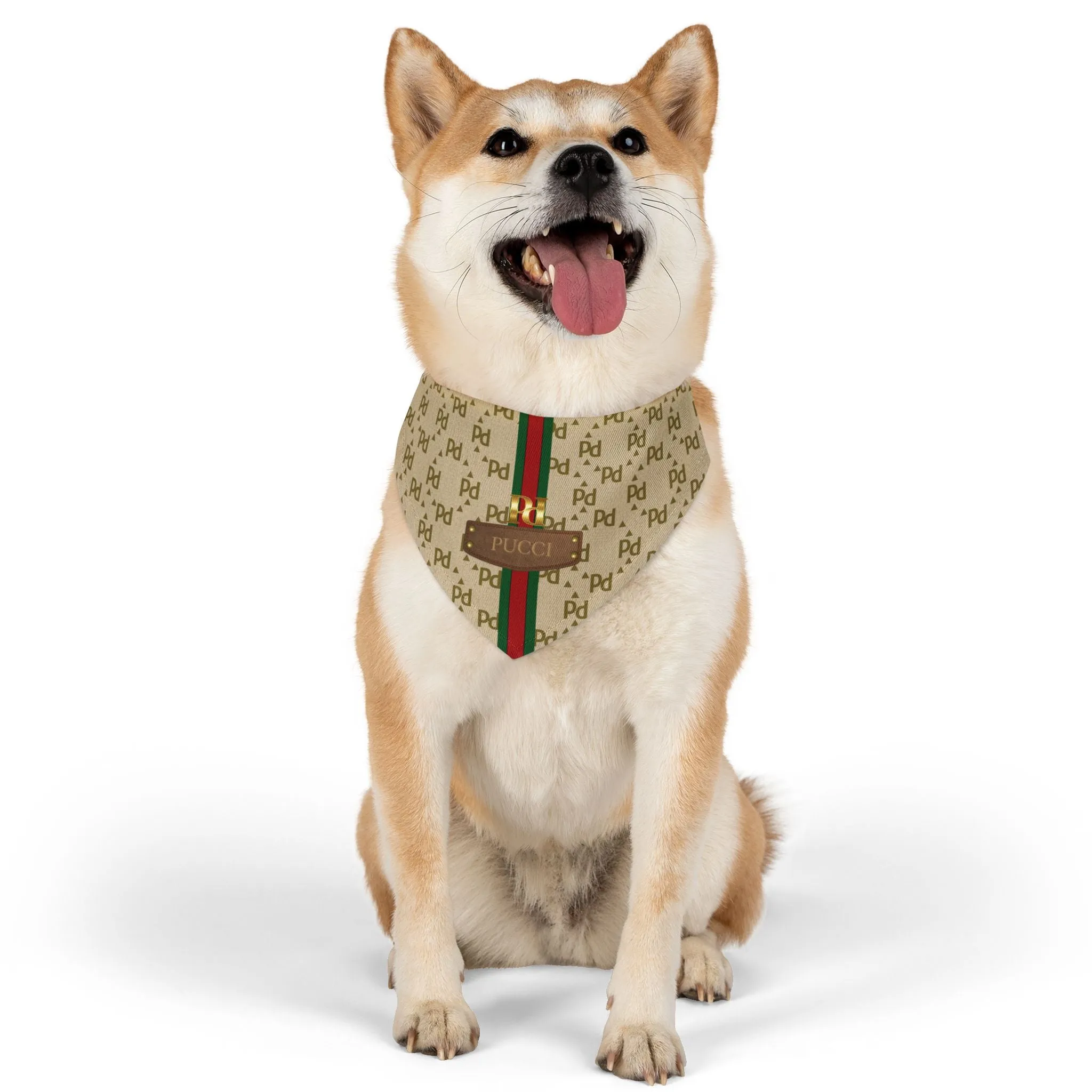 Pucci Faux-Designer Pet Bandana Collar