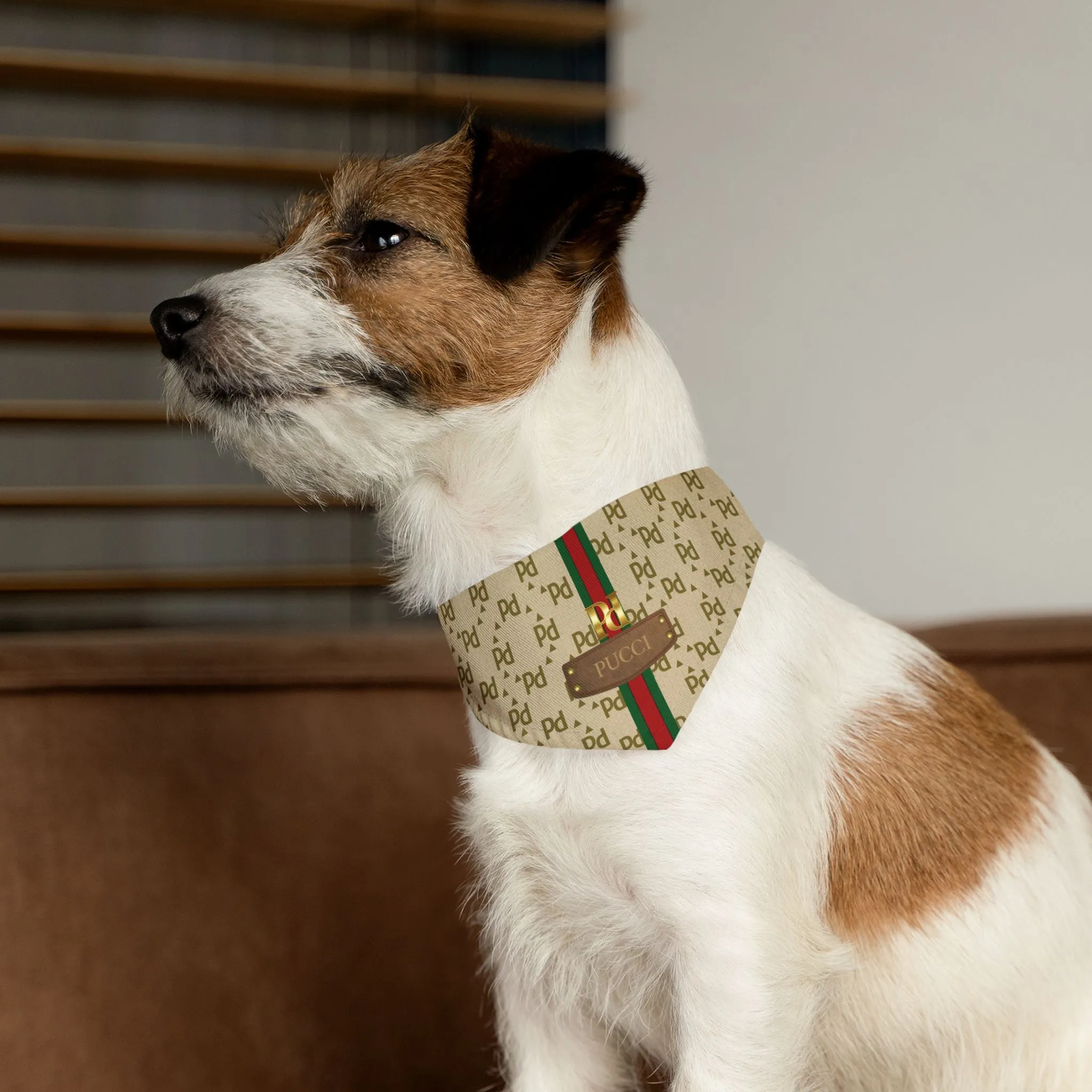 Pucci Faux-Designer Pet Bandana Collar