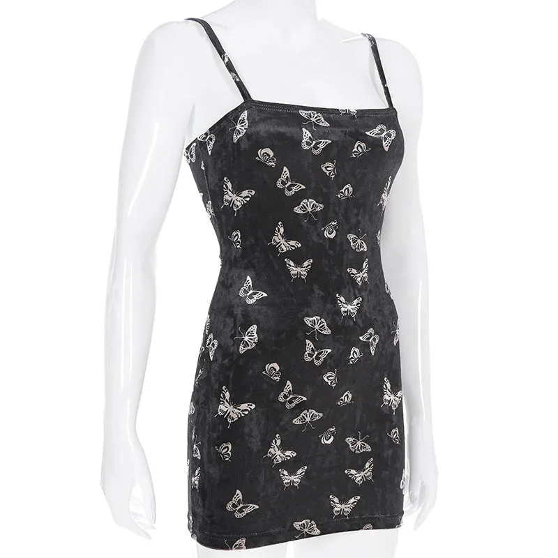 "BUTTERFLY PRINT" SEXY DRESS K112014
