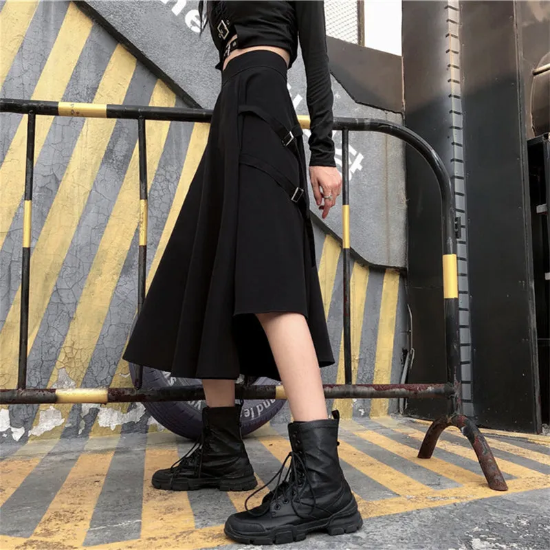"HIGH WAIST IRREGULAR" SKIRT N081803