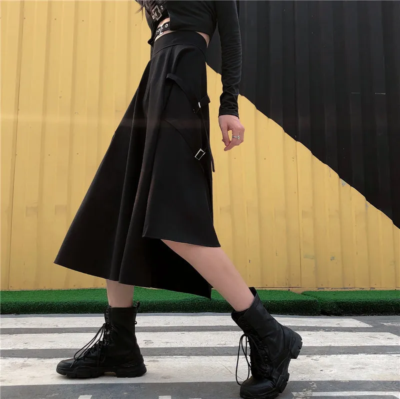 "HIGH WAIST IRREGULAR" SKIRT N081803