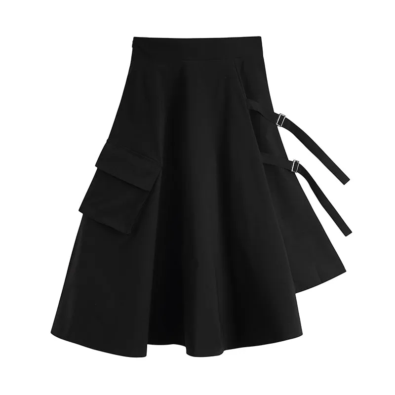"HIGH WAIST IRREGULAR" SKIRT N081803