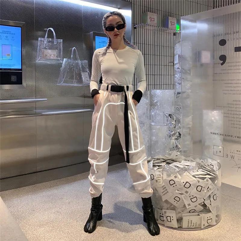 "HIGH WAIST REFLECTIVE" OVERALLS K050403