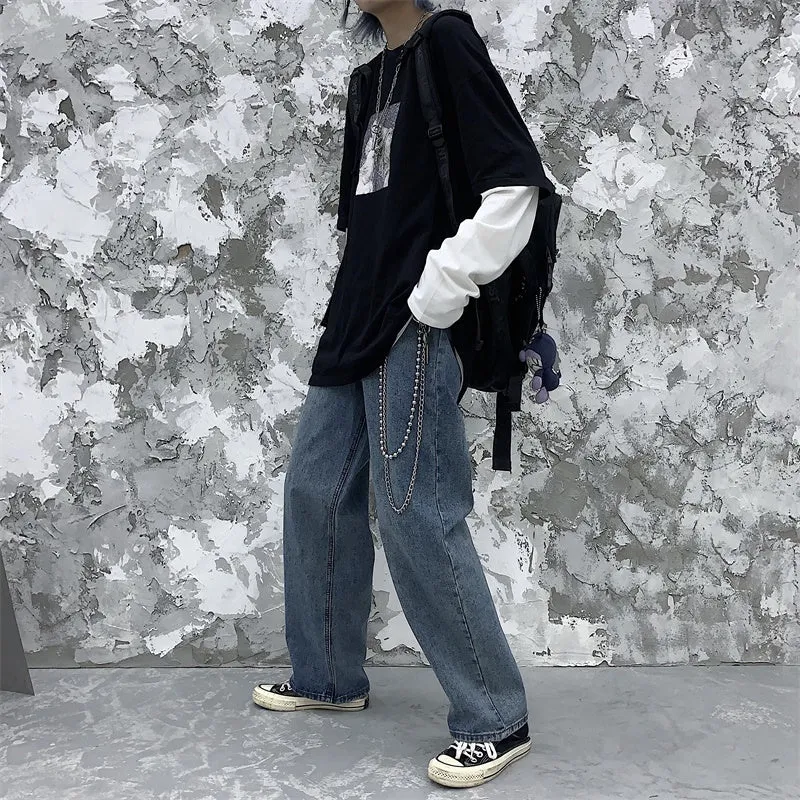 "RETRO WASHED" JEANS D052604