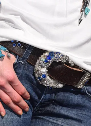 "Vintage Rhinestone Buckle & Belt - Small"