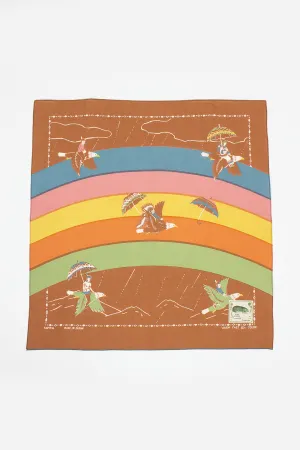 Rainbow and Birds Printed Bandana Gold
