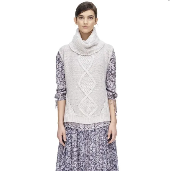 Rebecca Taylor Optic Texture Turtleneck Sweater