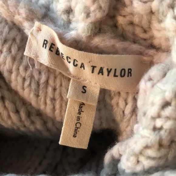 Rebecca Taylor Optic Texture Turtleneck Sweater