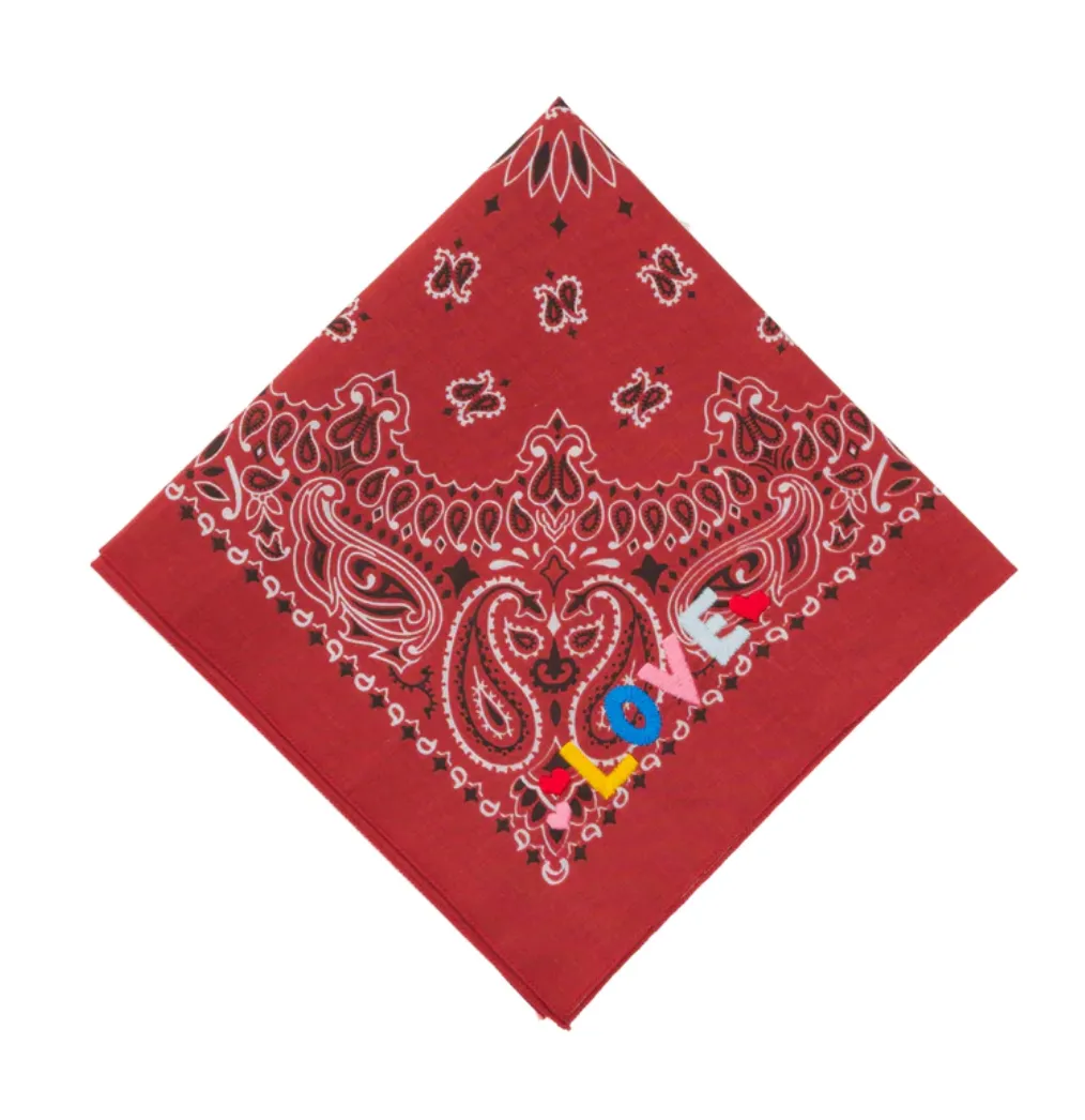 Red LOVE Bandana