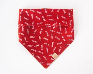 Red XOXO Dog Bandana