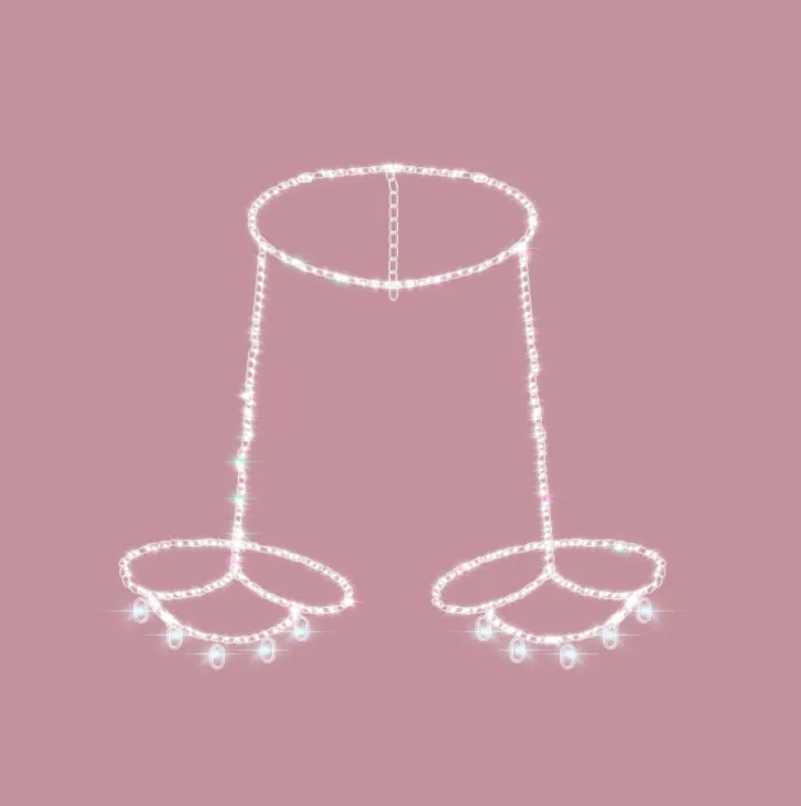 Rhinestone Chest / Waist / Panties  Chain accessories  KF90066