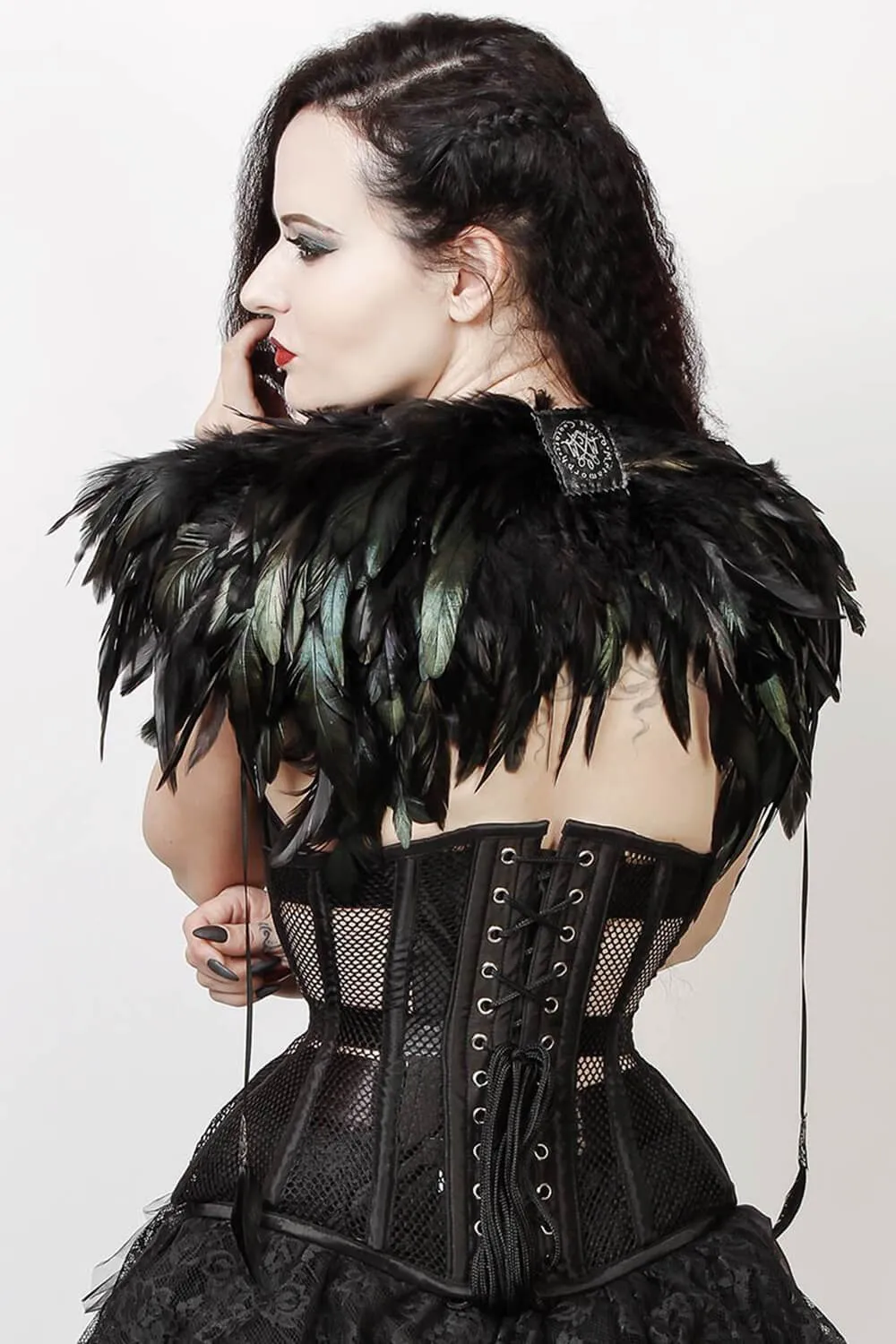 Richelle Black Underbust Mesh Curvy Corset