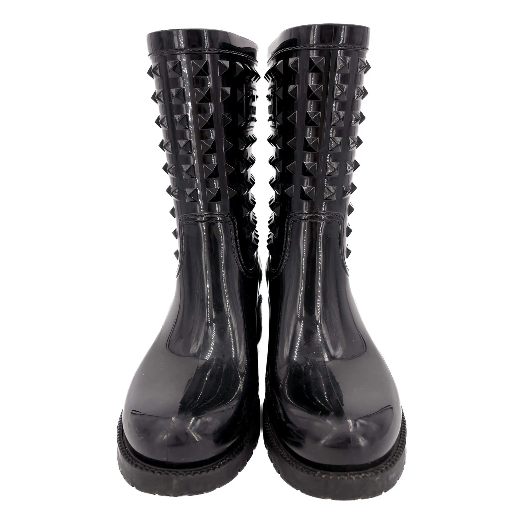 Rockstud Rain Rubber Boots 38 Black