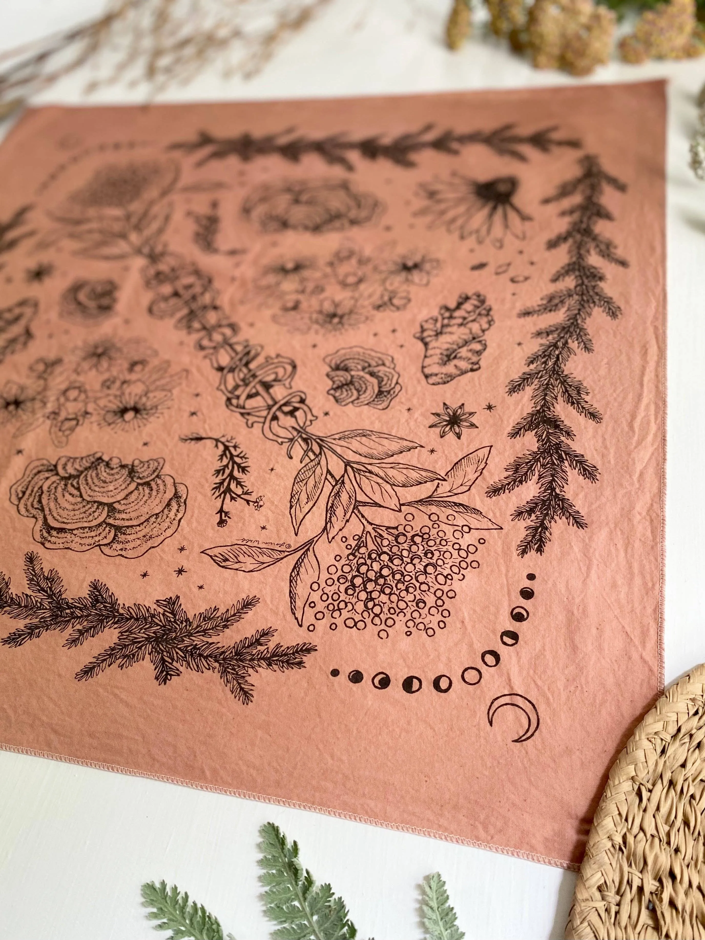 Rose Herbs of Protection Bandana