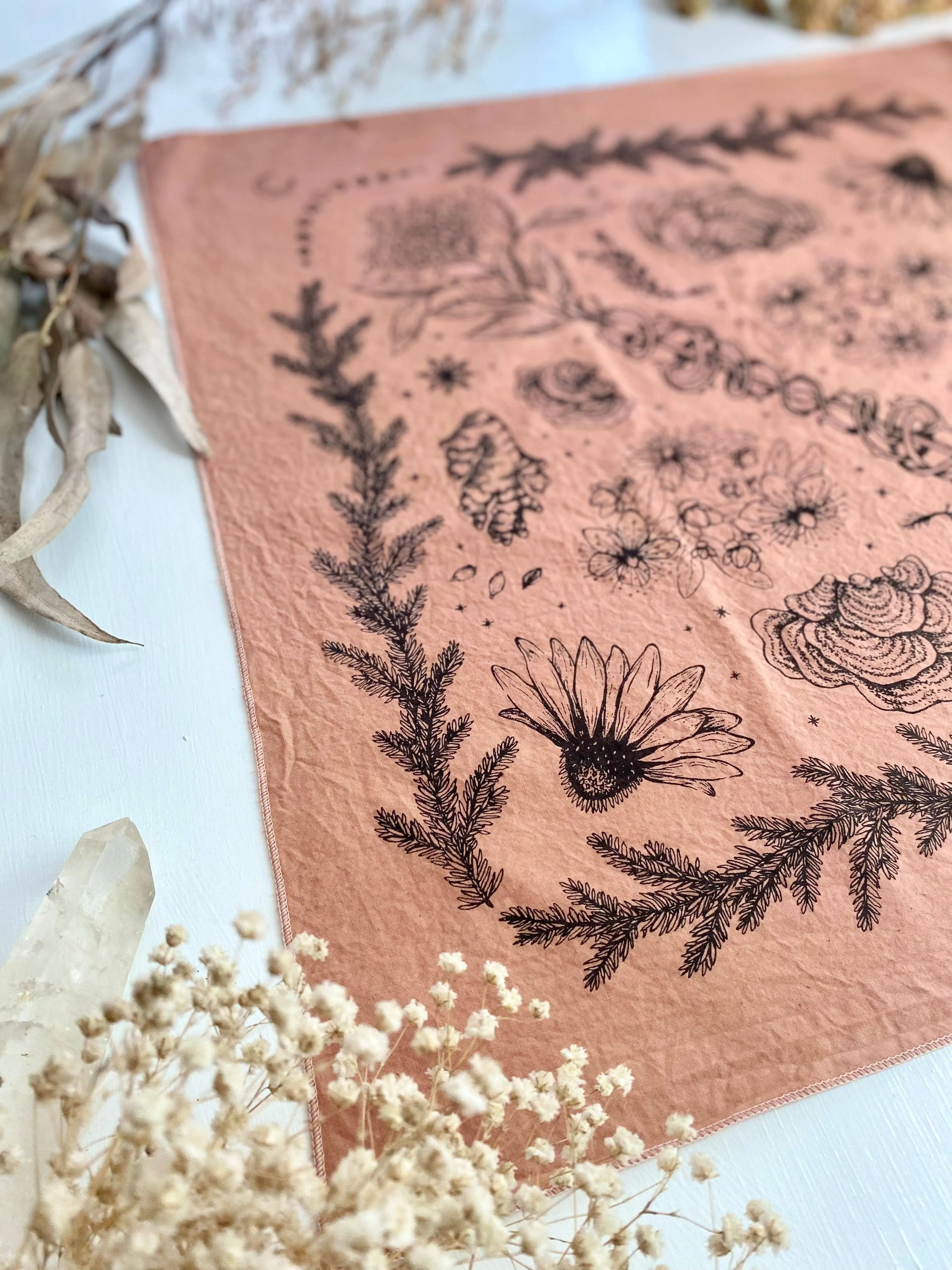 Rose Herbs of Protection Bandana