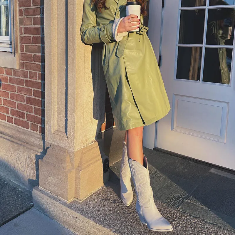Sage | Elegant Metallic Cowboy Boots