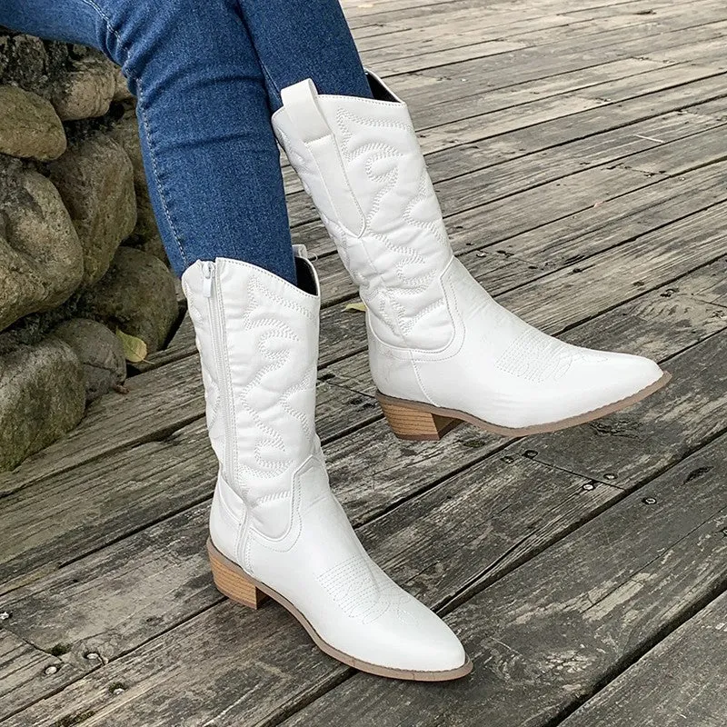 Sage | Elegant Metallic Cowboy Boots