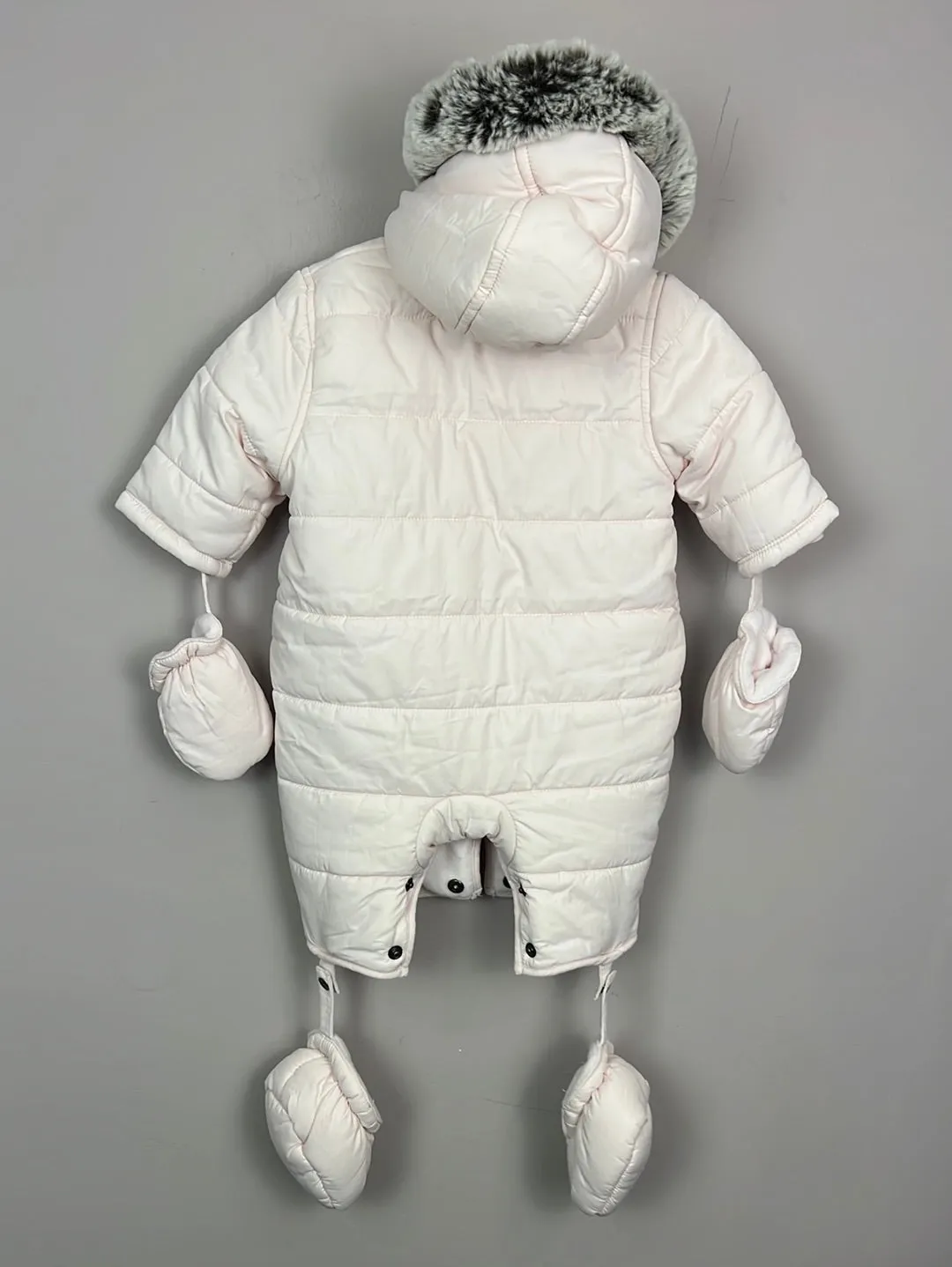 Silver Cross Girls Classic Quilt Pramsuit- Pink Newborn