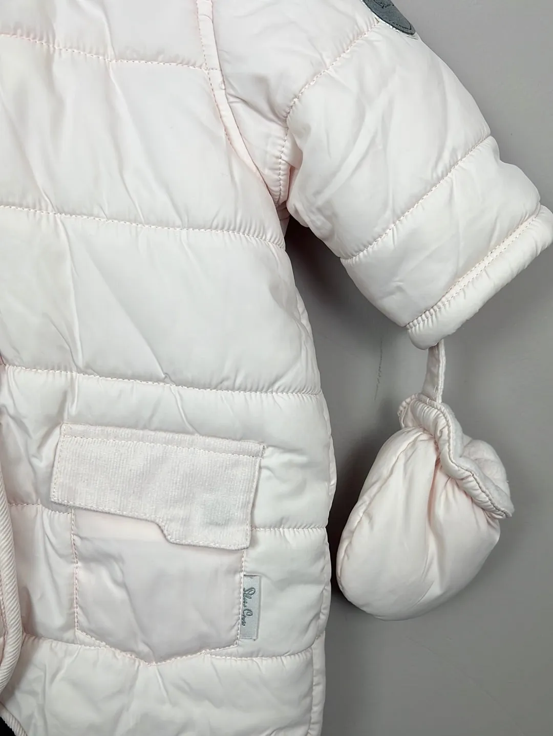Silver Cross Girls Classic Quilt Pramsuit- Pink Newborn
