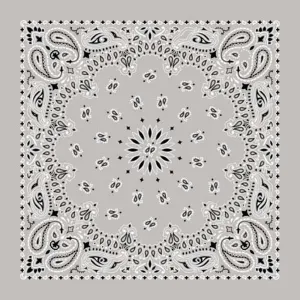 Silver Paisley Bandana