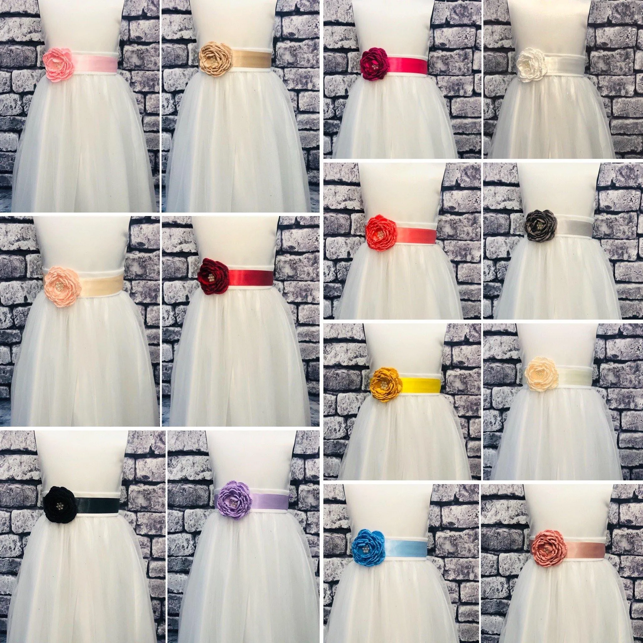 Single Flower Girl Corsage - Various Colours