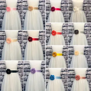 Single Flower Girl Corsage - Various Colours