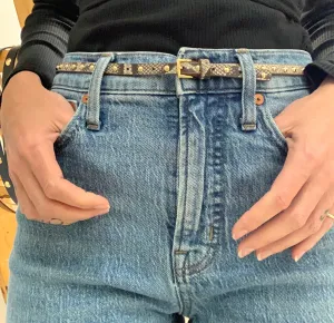 Slim Snake Studded Belt