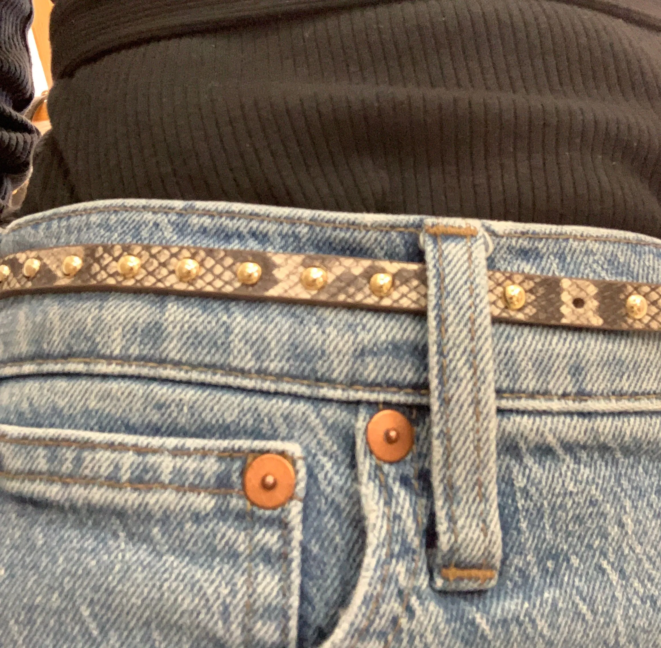 Slim Snake Studded Belt