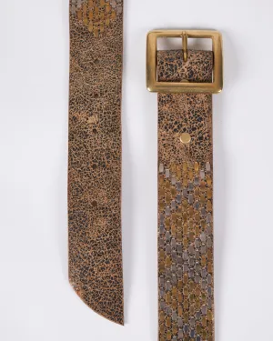 snake belt - gold sheen brass & nickel