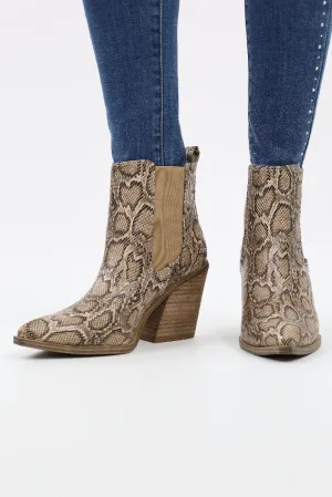 Snake Booties - Brown