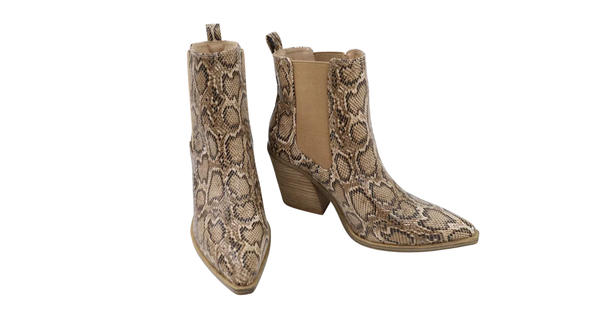 Snake Booties - Brown