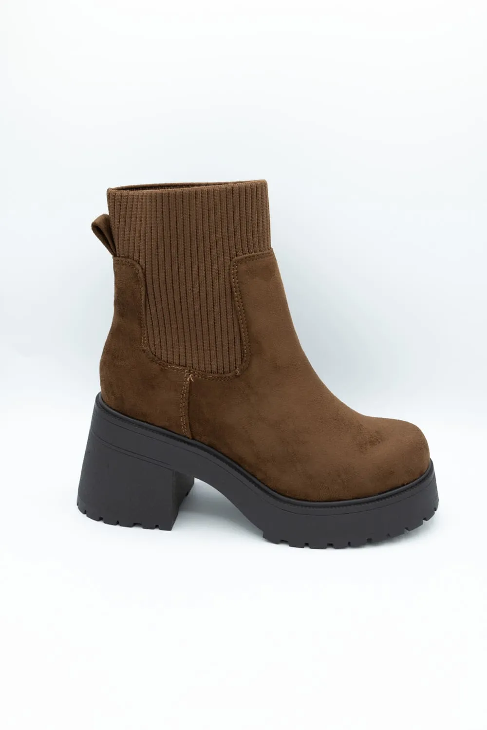 Soda Super Platform Booties for Women in Chocolate | SUPER-S CHOCOLATE
