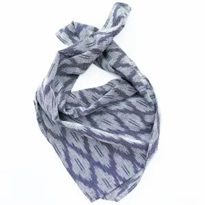 SOLD OUT Grey Ogee Hand Dyed Ikat Bandana