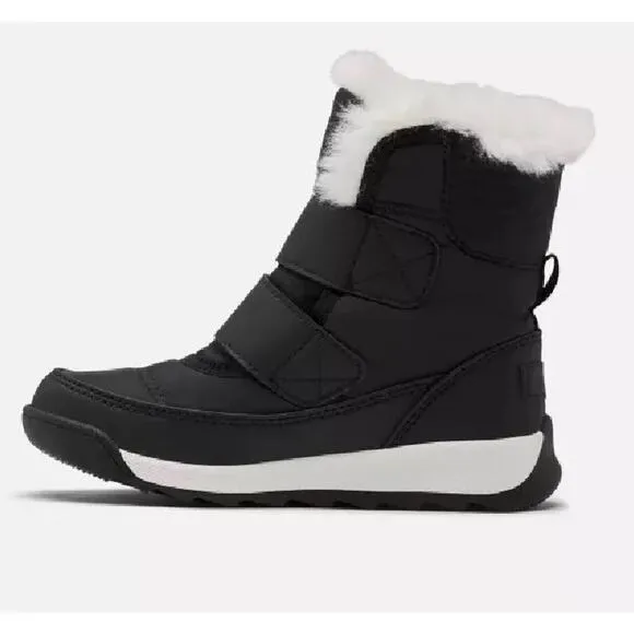 Sorel Whitney II Strap Faux Fur Black Puffer Boots Size 10