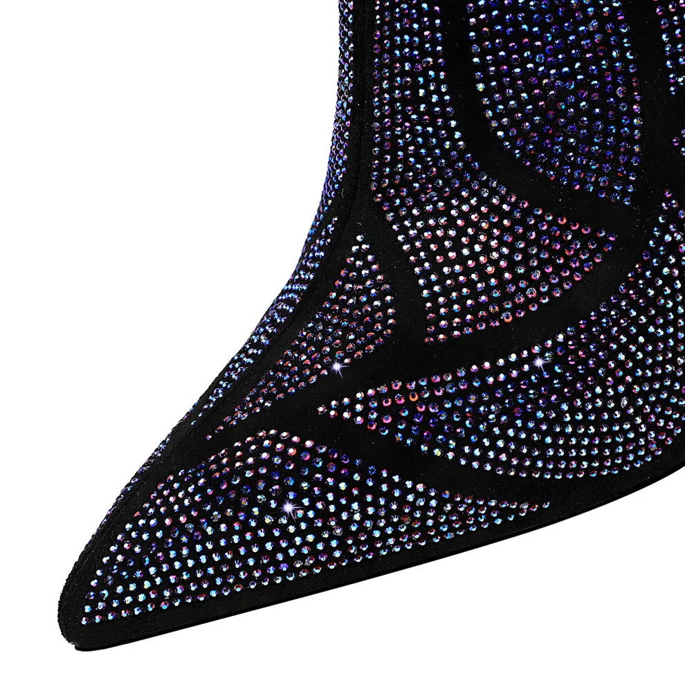 Sparkling Pixie Dust Black Dressy Heels
