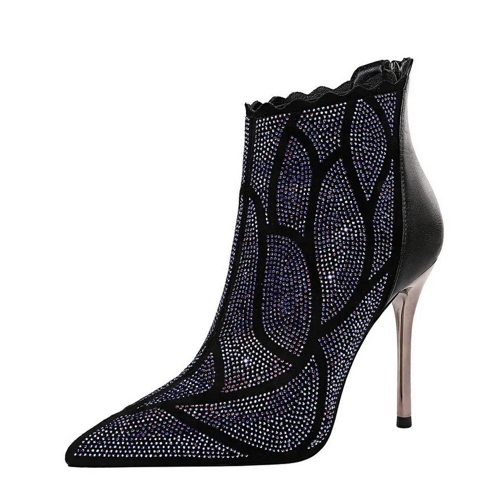 Sparkling Pixie Dust Black Dressy Heels