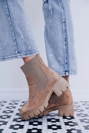 Spokane Suede Booties - Taupe
