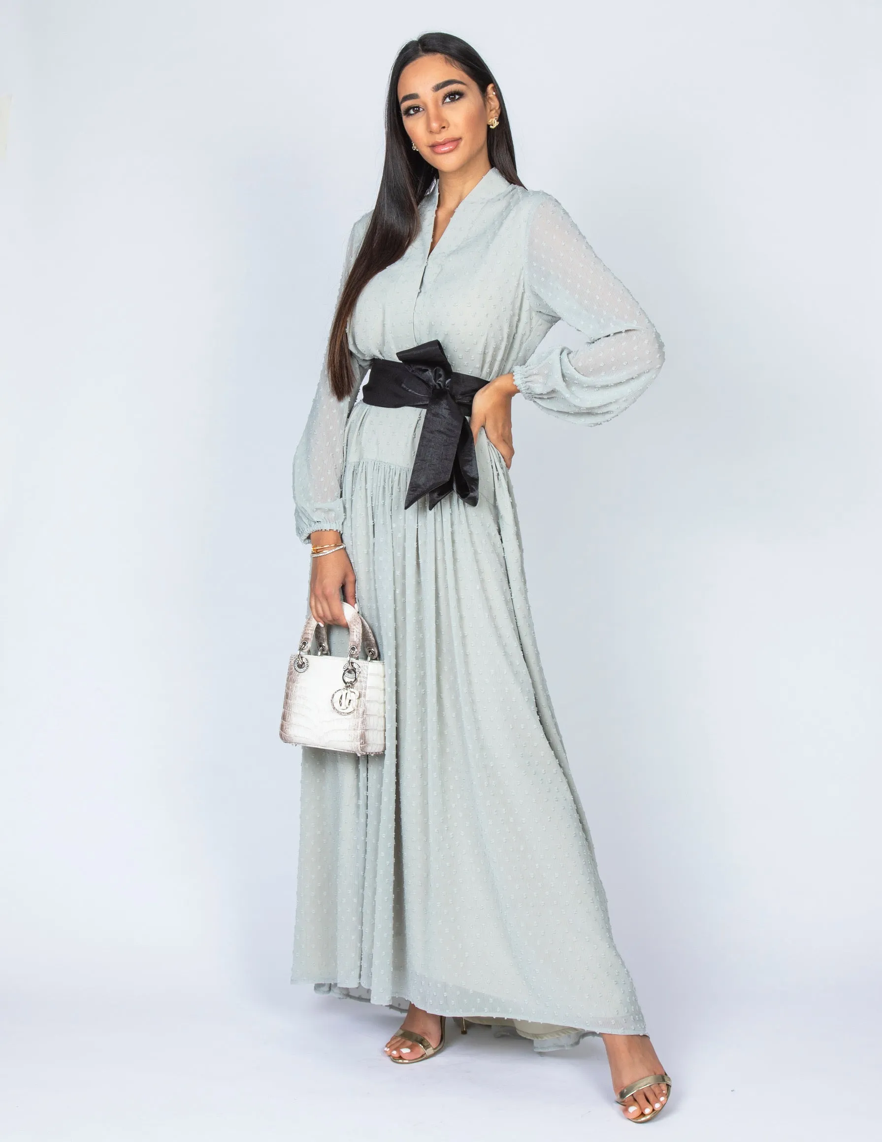 SS20 LAILA DROP WAIST CHIFFON DRESS