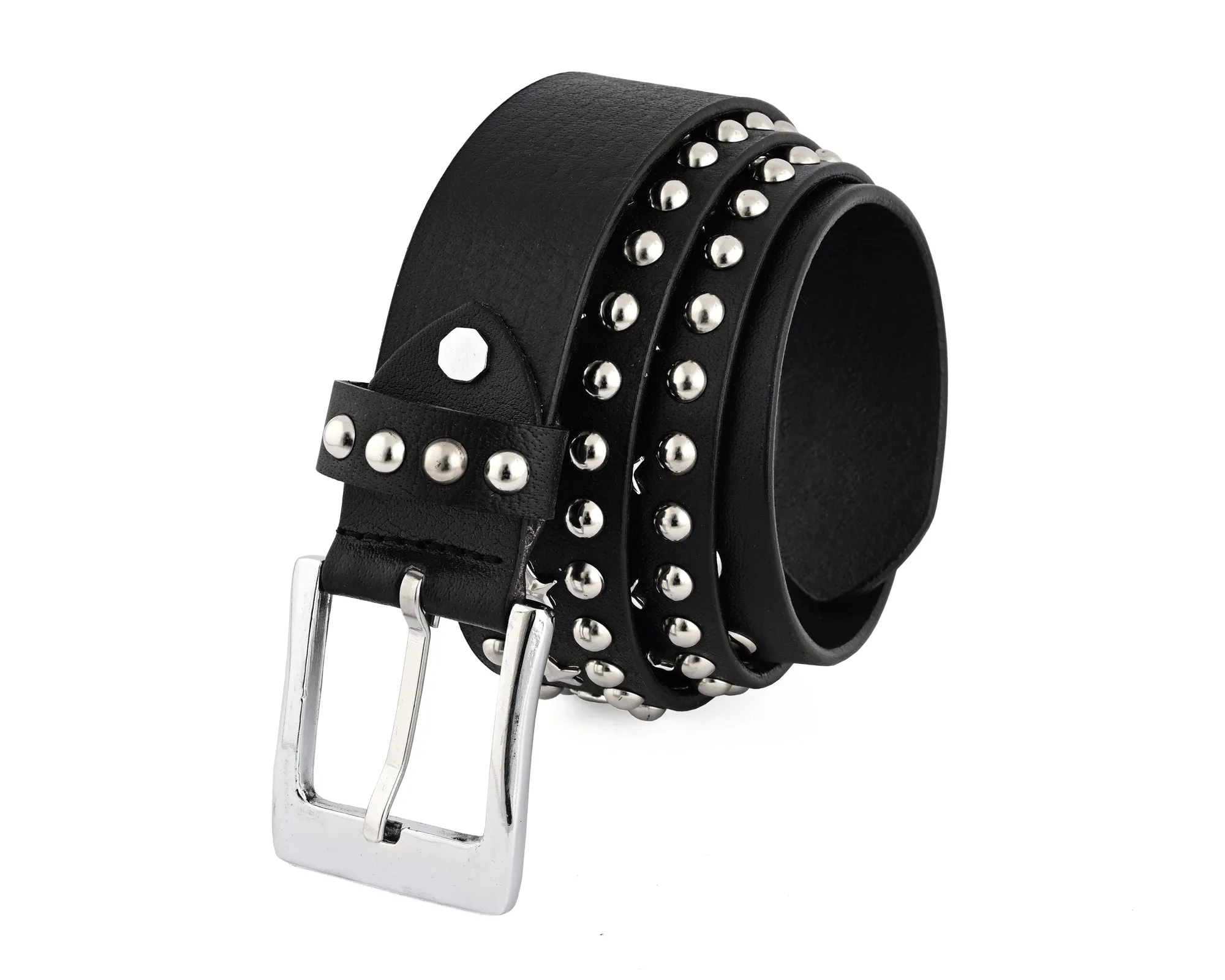 Stars Studded Genuine Leather Belt Punk Rock Gothic Style