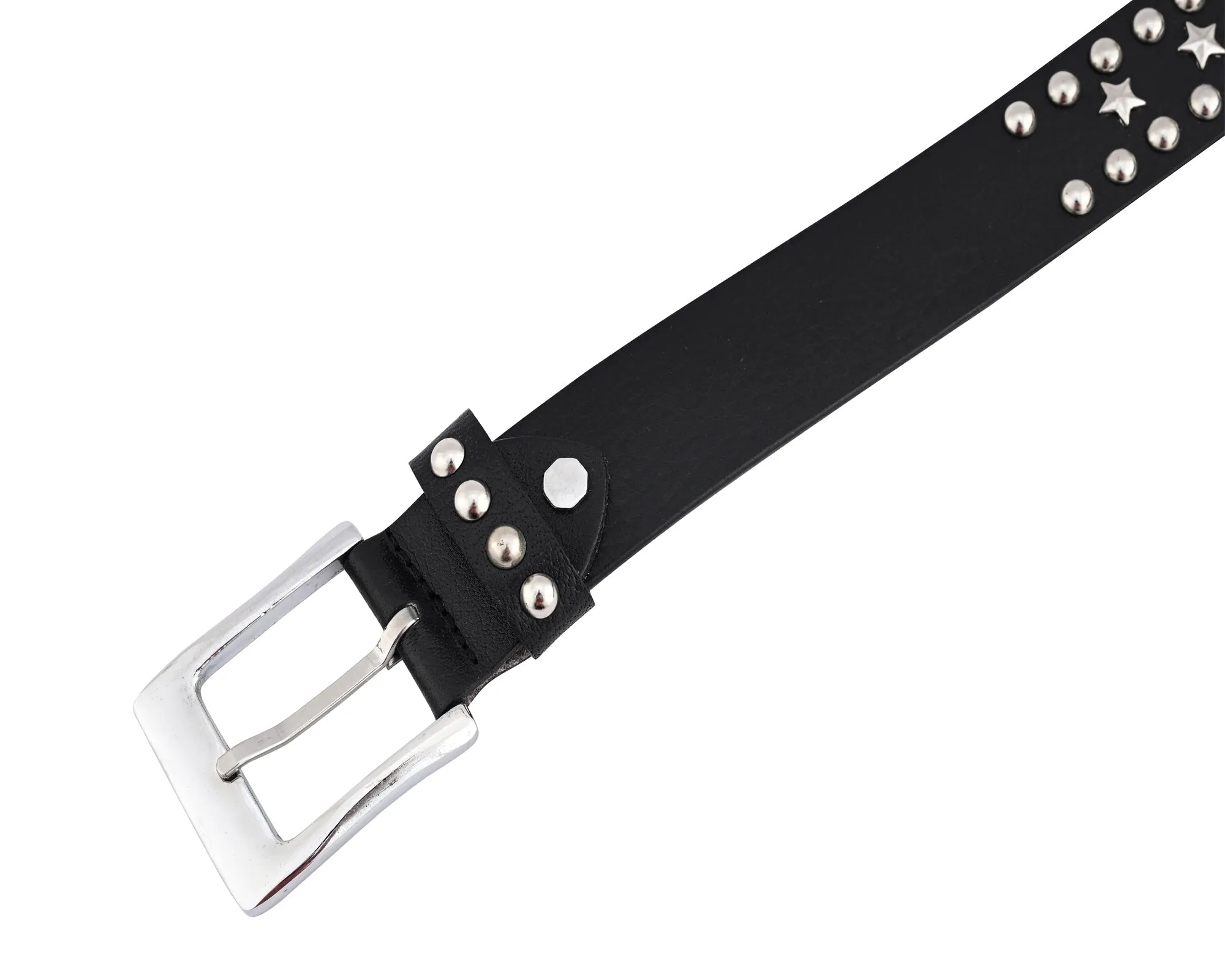 Stars Studded Genuine Leather Belt Punk Rock Gothic Style