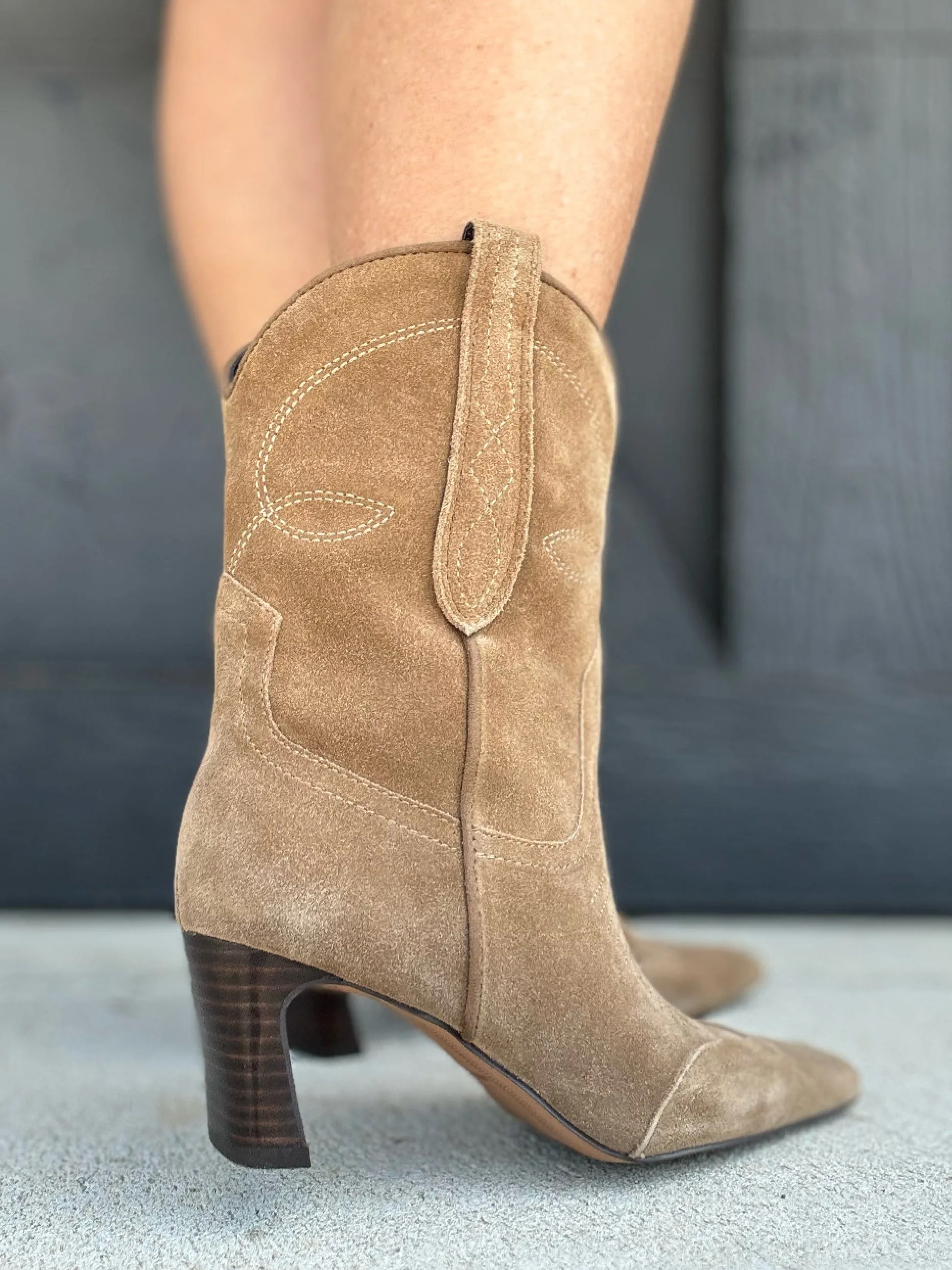 Steve Madden Josefine Suede Western Booties