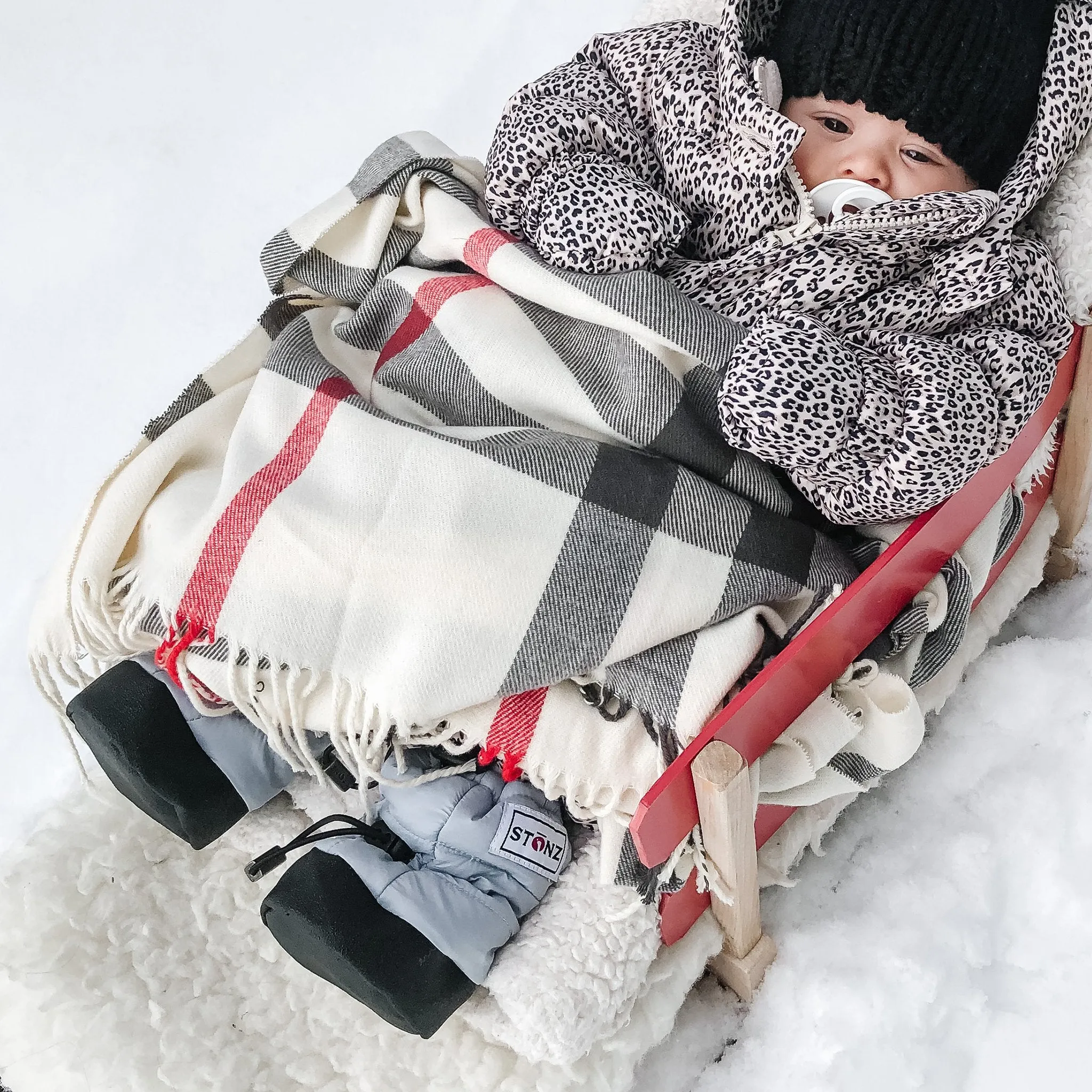 Stonz - Baby Puffer Booties - Haze Blue