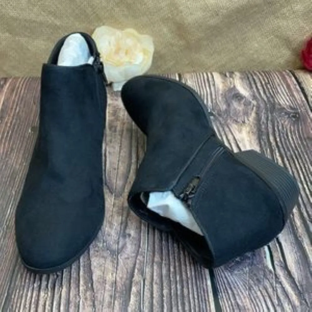 Style & Co Black Wileyy Ankle Booties 7.5