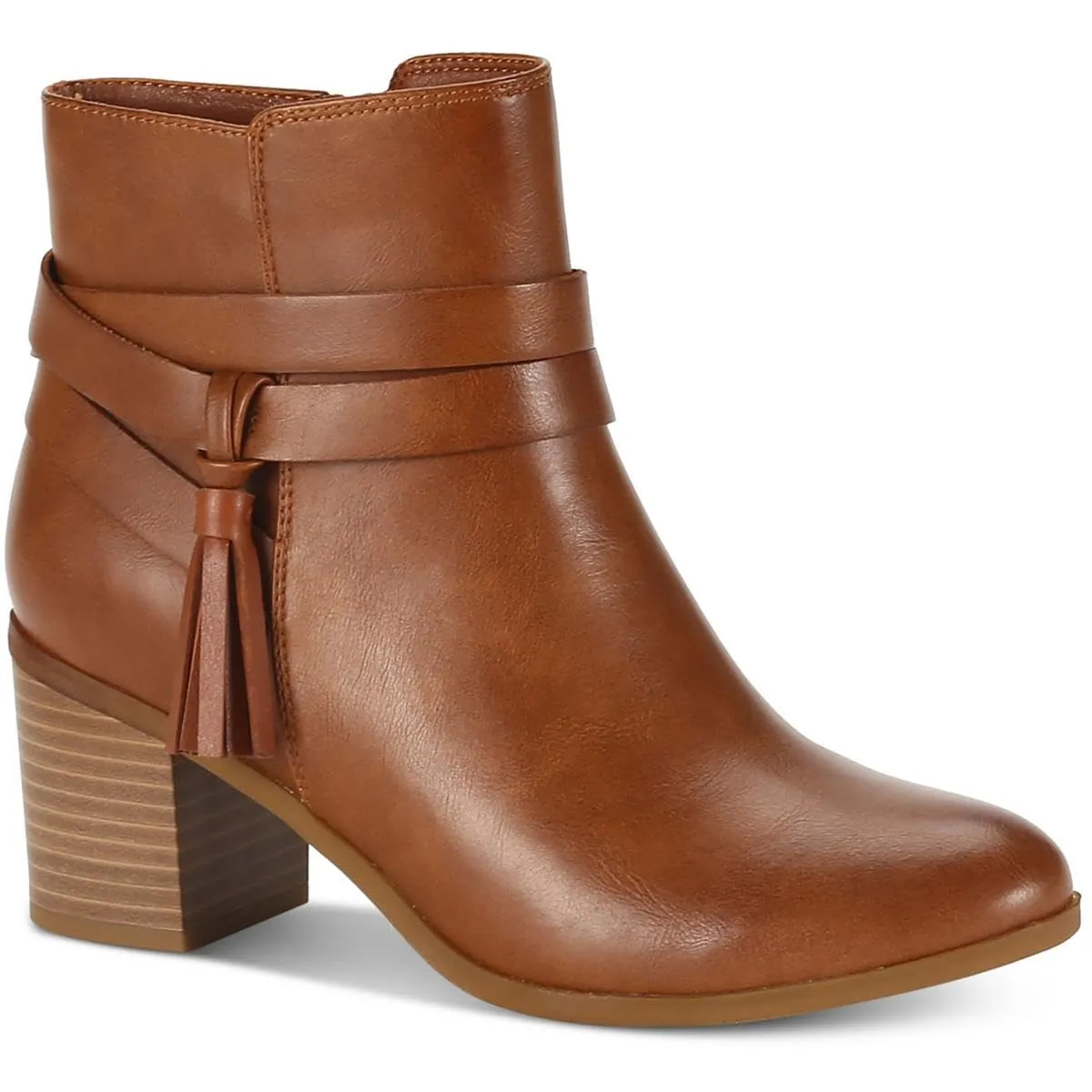 Style & Co. Womens CATRIONAA Pointed toe Booties Ankle Boots Tan 9 Medium (B,M)