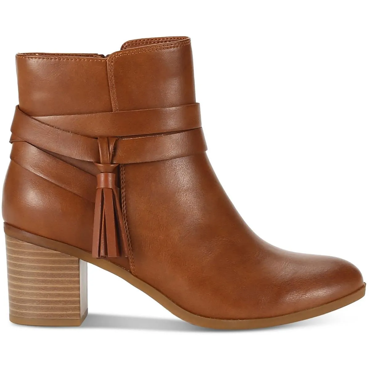 Style & Co. Womens CATRIONAA Pointed toe Booties Ankle Boots Tan 9 Medium (B,M)