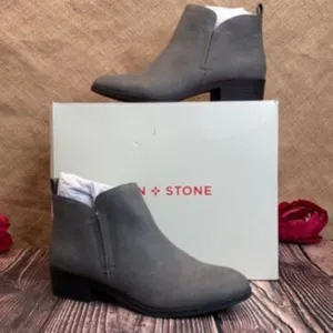 Sun   Stone Wide Grey Cadee Ankle Booties 9