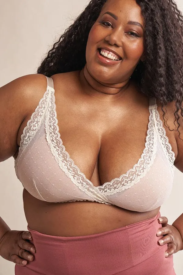 Susan Wrap Front Bra- Ivory