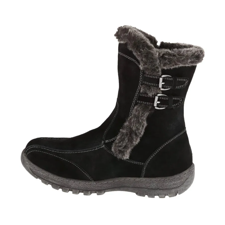 TAKANI Women's Black Flats Winter Ankle Boots