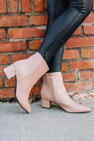 Take A Day Taupe Brown Booties