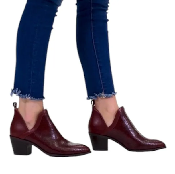 TERRI Women's Booties Block Heel Ankle Boot